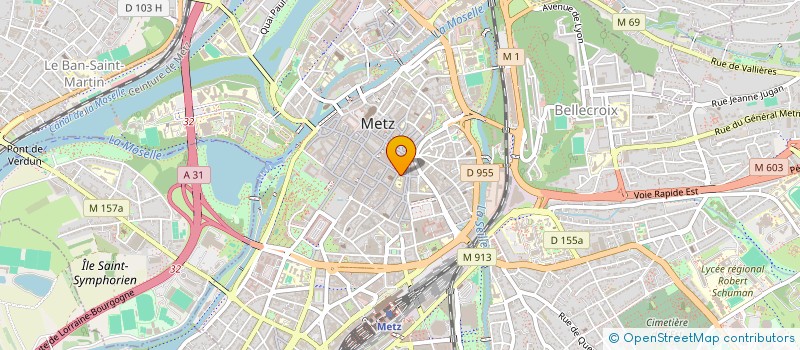 localisation de l'entreprise BLANC ET OR à METZ