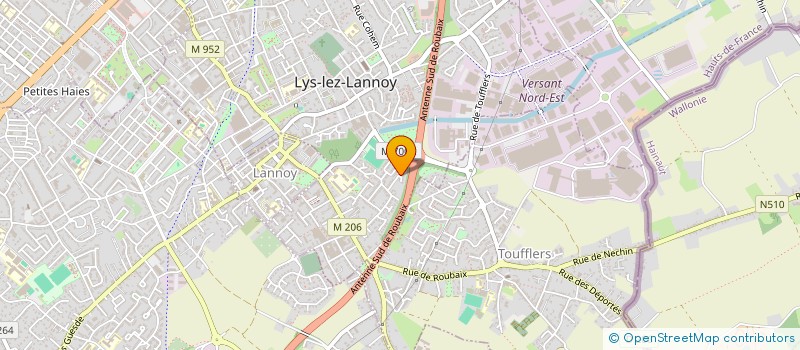 localisation de l'entreprise BLANC ET PAILLETTES  LYS-LEZ-LANNOY