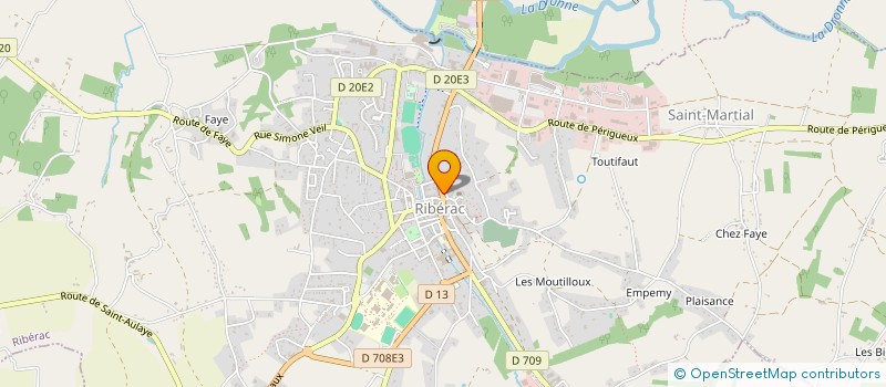 localisation de l'entreprise BLANC ET SABLE à RIBERAC