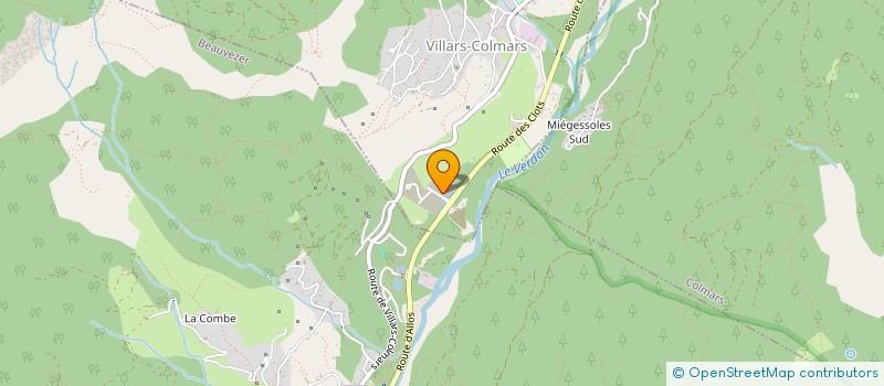 localisation de l'entreprise BLANC MATERIAUX à VILLARS-COLMARS