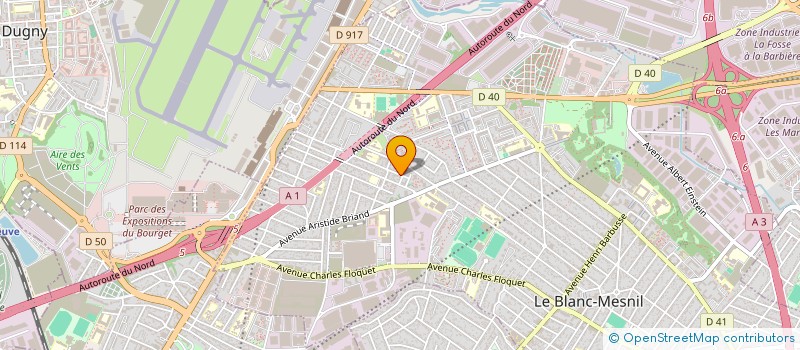localisation de l'entreprise BLANC MESNIL SPORTS BADMINTON à LE BLANC-MESNIL