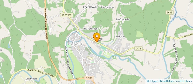 localisation de l'entreprise BLANC NETTIS  BRANTOME EN PERIGORD