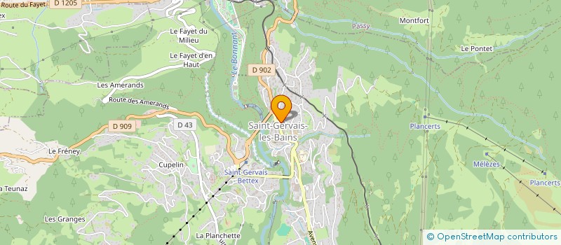 localisation de l'entreprise BLANC SPORT à SAINT-GERVAIS-LES-BAINS