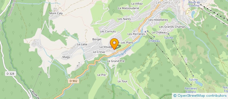 localisation de l'entreprise BLANC SPORTS à LES GETS