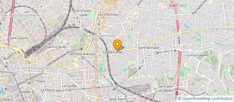localisation de l'entreprise BLANCARDE PNEUS SERVICES à MARSEILLE