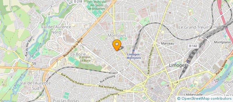 localisation de l'entreprise BLANCHARD DE L'ETOILE à LIMOGES
