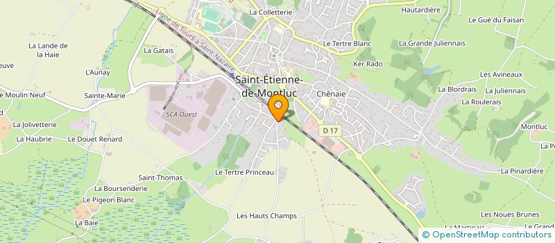 localisation de l'entreprise BLANCHARD. HERVE. MENUISERIE à SAINT-ETIENNE-DE-MONTLUC