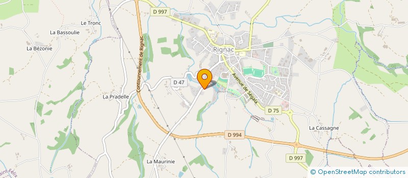 localisation de l'entreprise BLANCHARD JOEL ET DANIELLE  RIGNAC