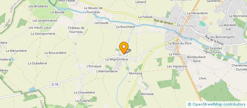 localisation de l'entreprise BLANCHARD SARL à MARTIZAY
