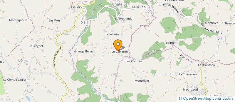 localisation de l'entreprise BLANCHARD VINCENT MACONNERIE  CHATELUS