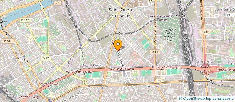 localisation de l'entreprise BLANCHE ELEC à SAINT-OUEN-SUR-SEINE