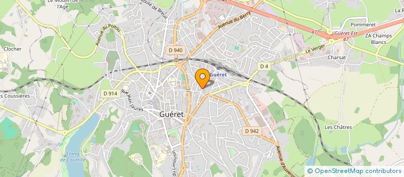 localisation de l'entreprise BLANCHE PROD à GUERET