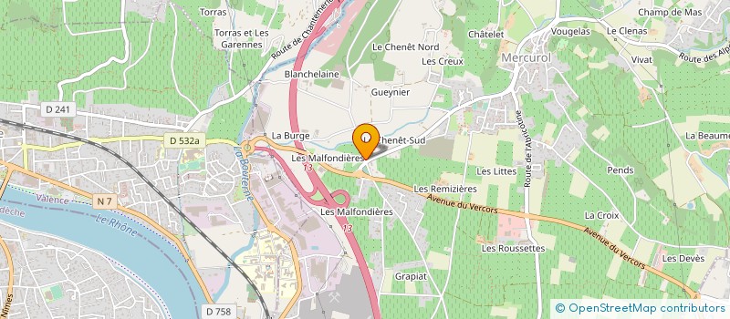 localisation de l'entreprise BLANCHELAINE à MERCUROL-VEAUNES