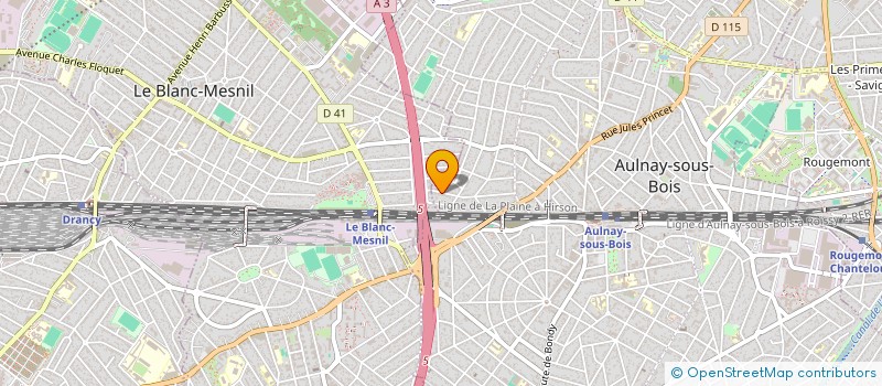 localisation de l'entreprise BLANCHET COUVERTURE à AULNAY-SOUS-BOIS
