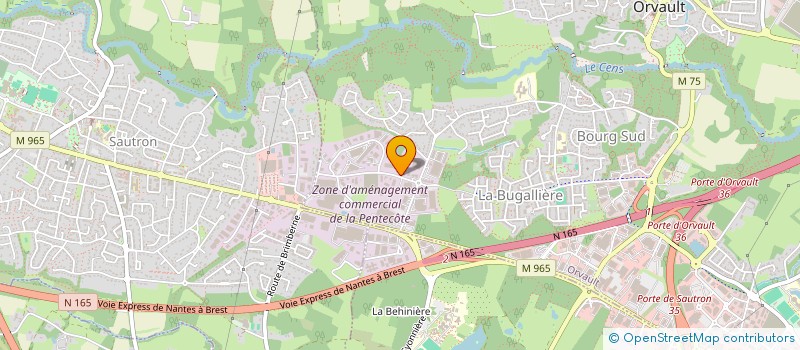 localisation de l'entreprise BLANCHET ETANCHEITE à ORVAULT