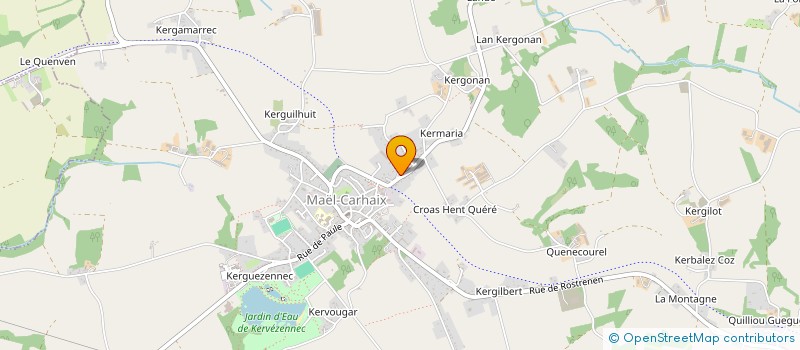localisation de l'entreprise BLANCHET MENUISERIE  MAEL-CARHAIX