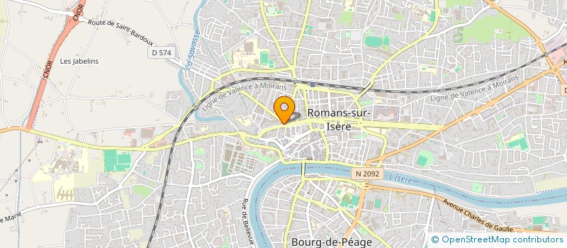 localisation de l'entreprise BLANCHING à ROMANS-SUR-ISERE