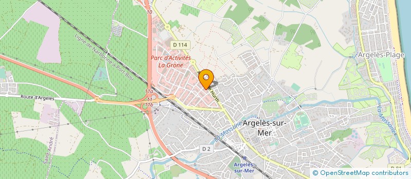 localisation de l'entreprise BLANCHISSERIE ARGELESIENNE CHRONOLINGE à ARGELES-SUR-MER