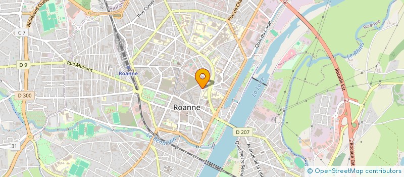 localisation de l'entreprise BLANCHISSERIE ARTISANALE ROANNAISE à ROANNE