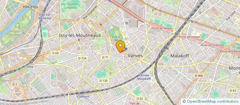 localisation de l'entreprise BLANCHISSERIE BERTAUT ET COMPAGNIE à VANVES