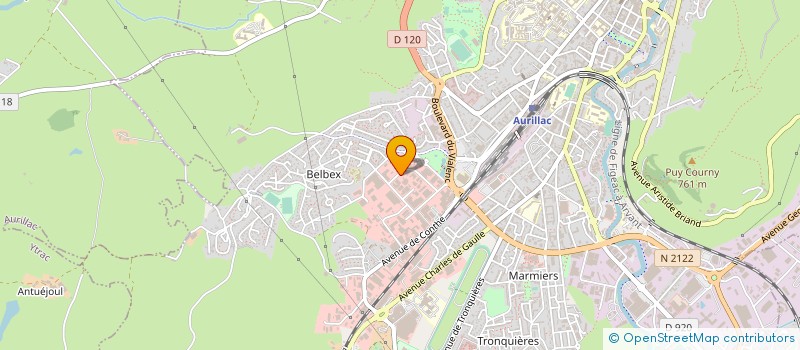localisation de l'entreprise BLANCHISSERIE BOISSET à AURILLAC
