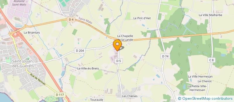 localisation de l'entreprise BLANCHISSERIE DE LA COTE D'EMERAUDE à SAINT-JOUAN-DES-GUERETS