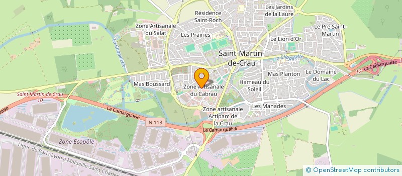 localisation de l'entreprise BLANCHISSERIE DE LA CRAU  SAINT-MARTIN-DE-CRAU
