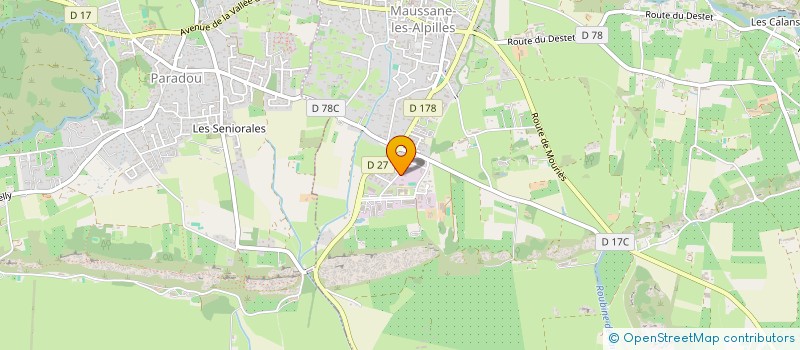 localisation de l'entreprise BLANCHISSERIE DE LA VALLEE DES BAUX à MAUSSANE-LES-ALPILLES