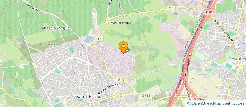 localisation de l'entreprise BLANCHISSERIE DELHERBE à SAINT-ESTEVE