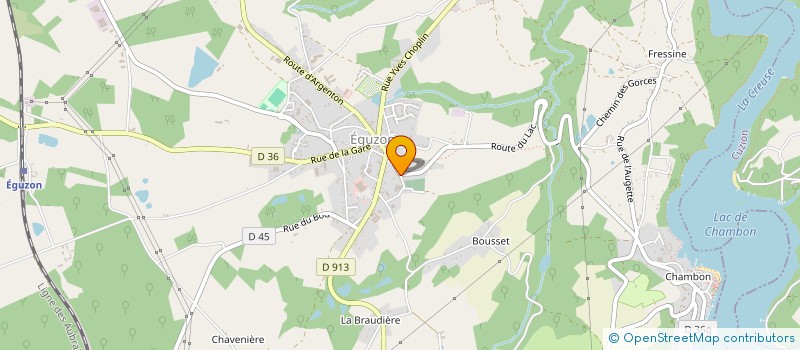 localisation de l'entreprise BLANCHISSERIE DU CENTRE à EGUZON-CHANTOME