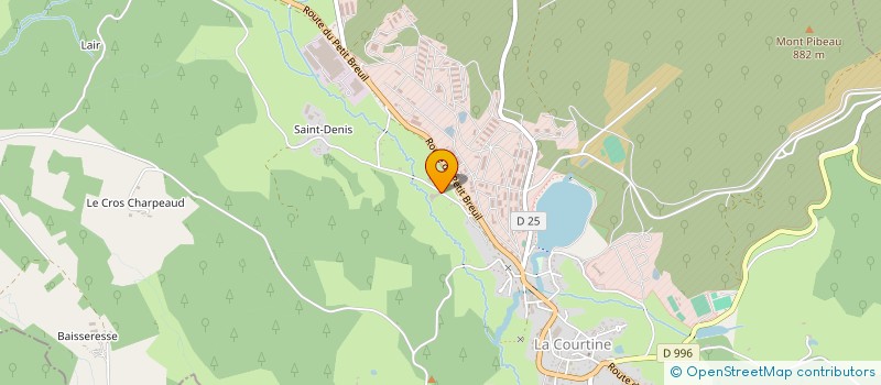 localisation de l'entreprise BLANCHISSERIE DU LIMOUSIN à LA COURTINE