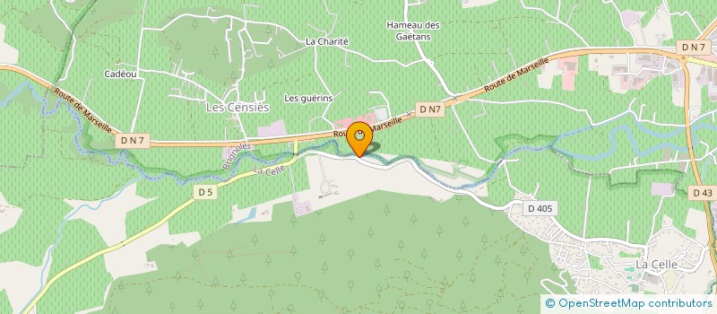 localisation de l'entreprise BLANCHISSERIE DU SUD  LA CELLE