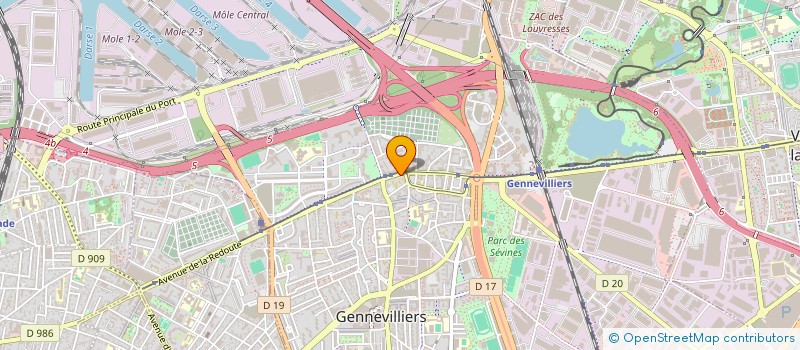 localisation de l'entreprise BLANCHISSERIE HEFNI à GENNEVILLIERS