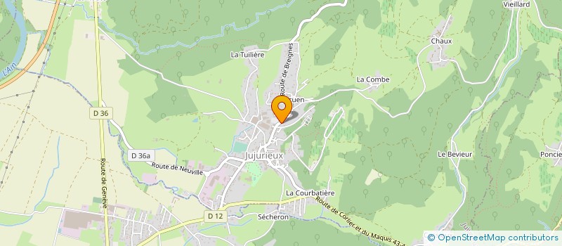 localisation de l'entreprise BLANCHISSERIE INDUSTRIELLE DU BUGEY à JUJURIEUX