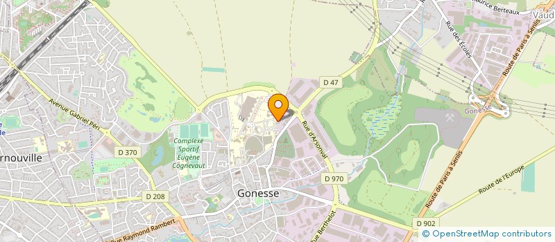 localisation de l'entreprise BLANCHISSERIE INTER-HOSPITALIERE VAL D'OISE à GONESSE