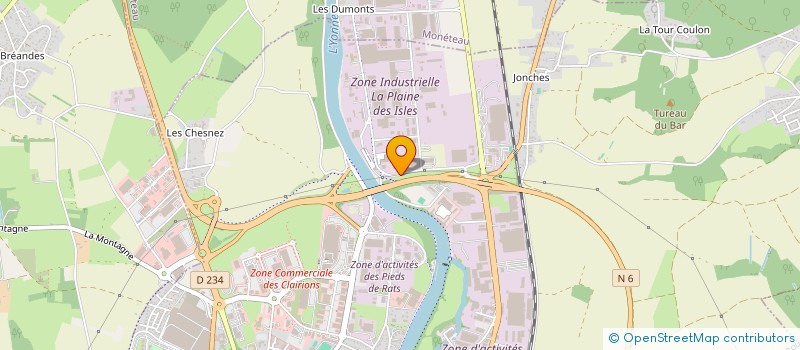 localisation de l'entreprise BLANCHISSERIE INTERHOSPITALIERE D AUXERRE à AUXERRE