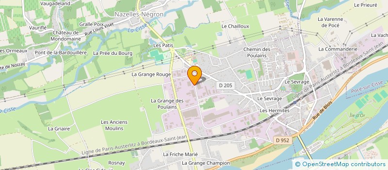localisation de l'entreprise BLANCHISSERIE JEN à NAZELLES-NEGRON
