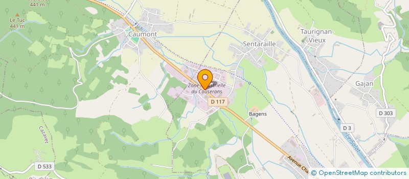 localisation de l'entreprise BLANCHISSERIE PRESSING DU COUSERANS à LORP-SENTARAILLE