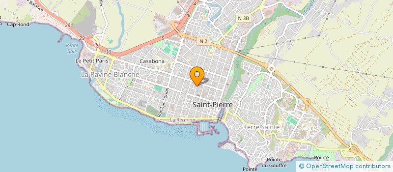 localisation de l'entreprise BLANCHISSERIE PRESSING REUNIONNAIS à SAINT-PIERRE