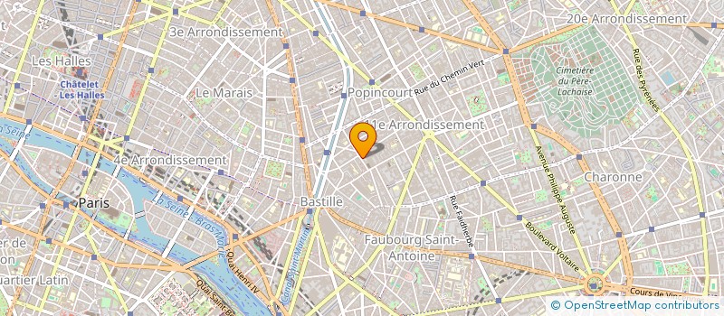 localisation de l'entreprise BLANCHISSERIE SEDAINE à PARIS