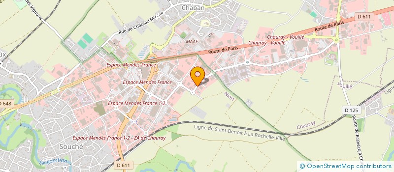 localisation de l'entreprise BLANCHISSERIE SERVICES NIORT  NIORT