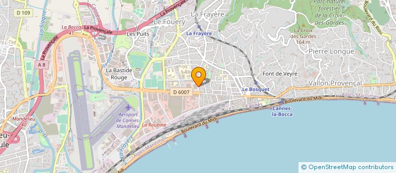 localisation de l'entreprise BLANCHISSERIE TEINTURERIE DE GROS à CANNES