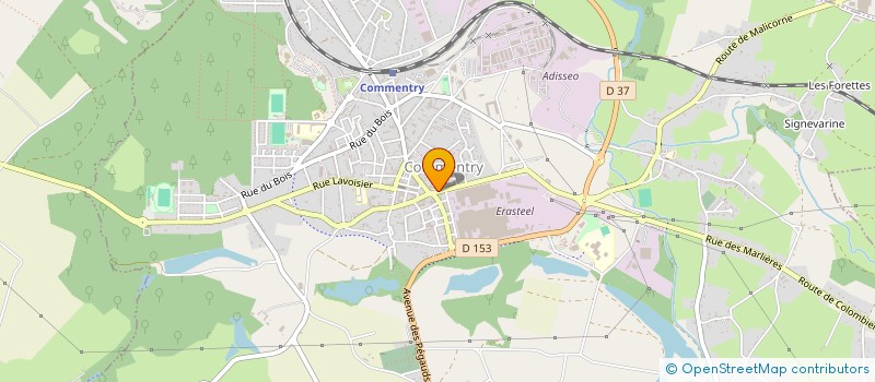 localisation de l'entreprise BLANCHISSERIE TEINTURERIE LEMASSON à COMMENTRY