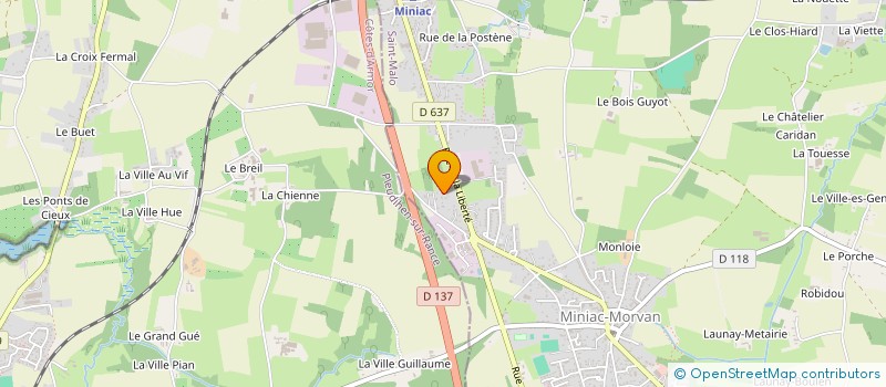 localisation de l'entreprise BLANDIN FILS  MINIAC-MORVAN