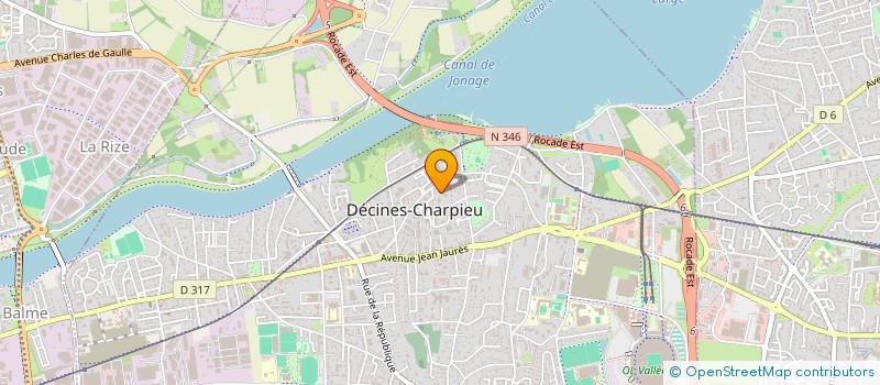 localisation de l'entreprise BLANDINE TEXTILE à DECINES-CHARPIEU
