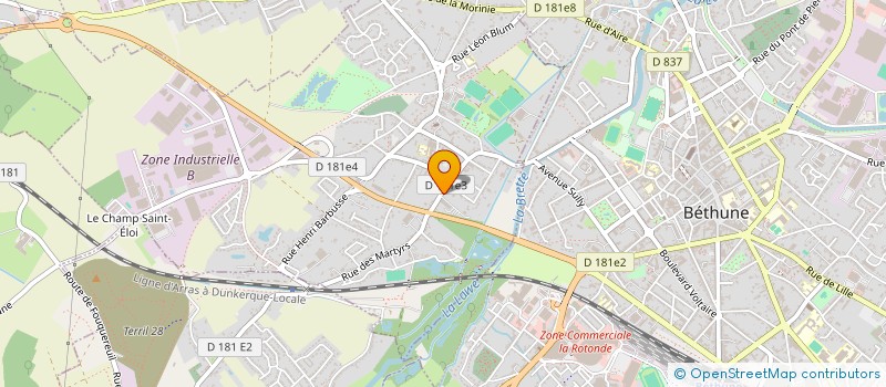 localisation de l'entreprise BLANQUART FILS à VENDIN-LES-BETHUNE