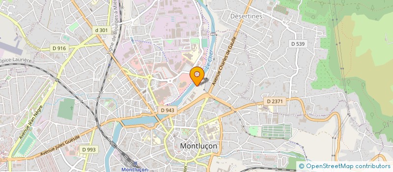 localisation de l'entreprise BLANZAT MIROITERIE  MONTLUCON