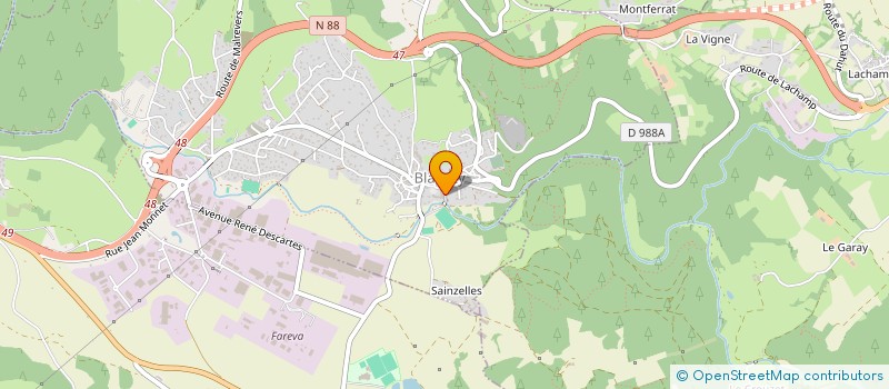 localisation de l'entreprise BLAVO'CREAS à BLAVOZY