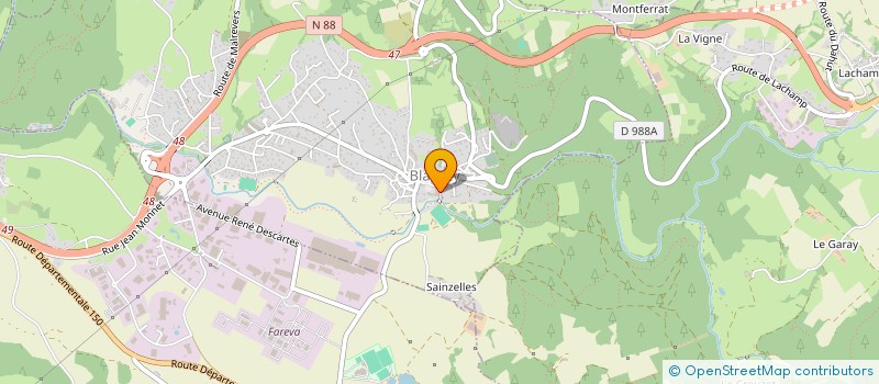 localisation de l'entreprise BLAVOZY BOXE FRANCAISE  BLAVOZY