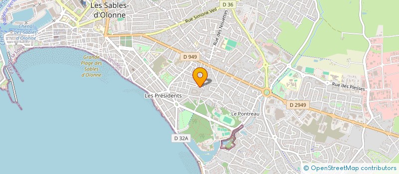 localisation de l'entreprise BLB 85 à LES SABLES D'OLONNE